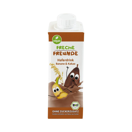 Banánovo-kakaový ovsený nápoj bez cukru pre deti Bio 250 ml - Freche Freunde